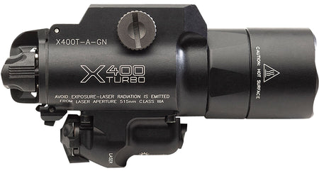 SureFire X400TAGN Turbo 650 Lumen LED Weapon Light with Green Laser Black Anodized