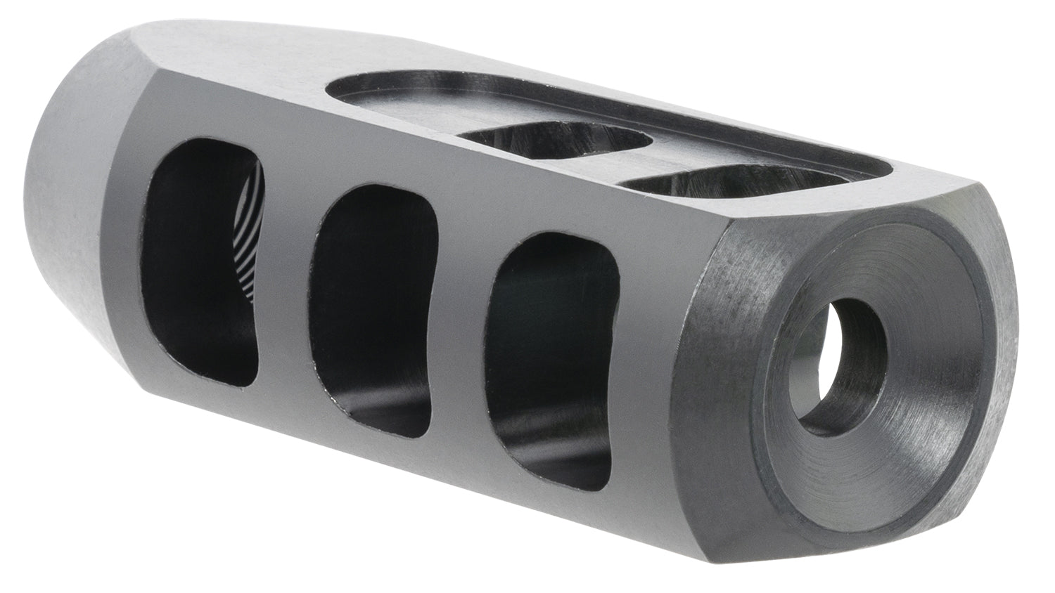 TacFire 308 Win Tanker Muzzle Brake Black Oxide Steel 5/8"-24 TPI 2.76" OAL Reduces Recoil