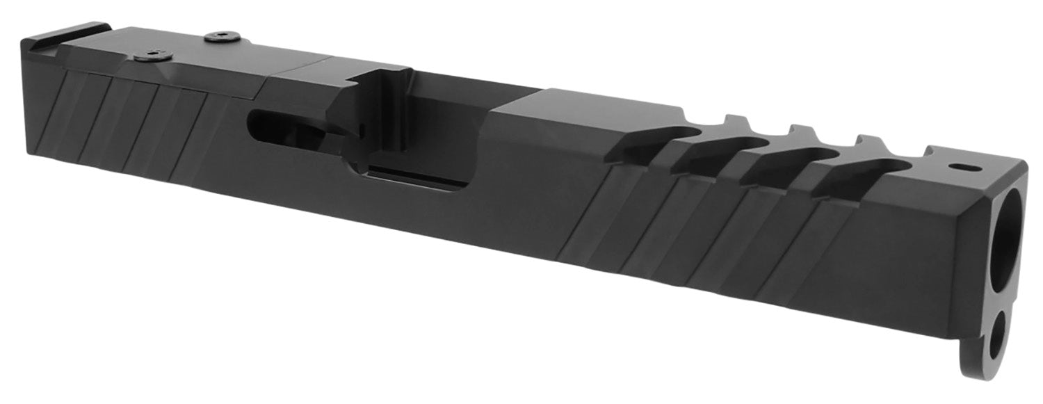 TacFire 9mm Luger Stainless Steel Slide with Optics Cut Graphite Black for Glock 17 Gen3