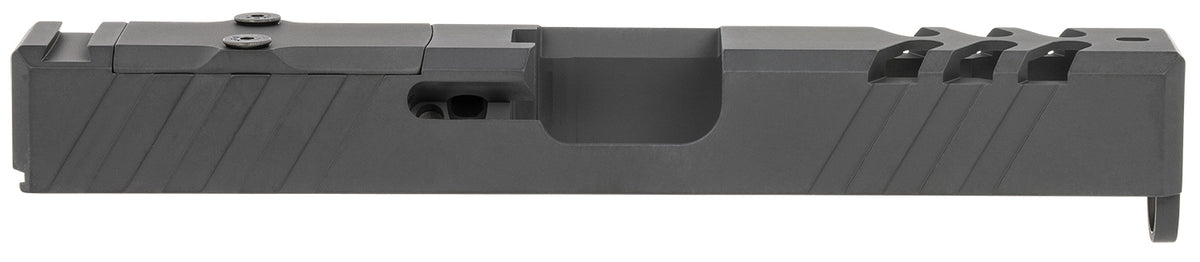 TacFire 9mm Luger Stainless Steel Slide with Optics Cut Graphite Black for Glock 19 Gen3