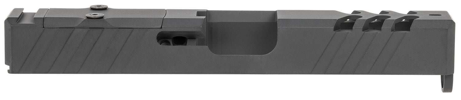 TacFire 9mm Luger Stainless Steel Slide with Optics Cut Graphite Black for Glock 19 Gen3