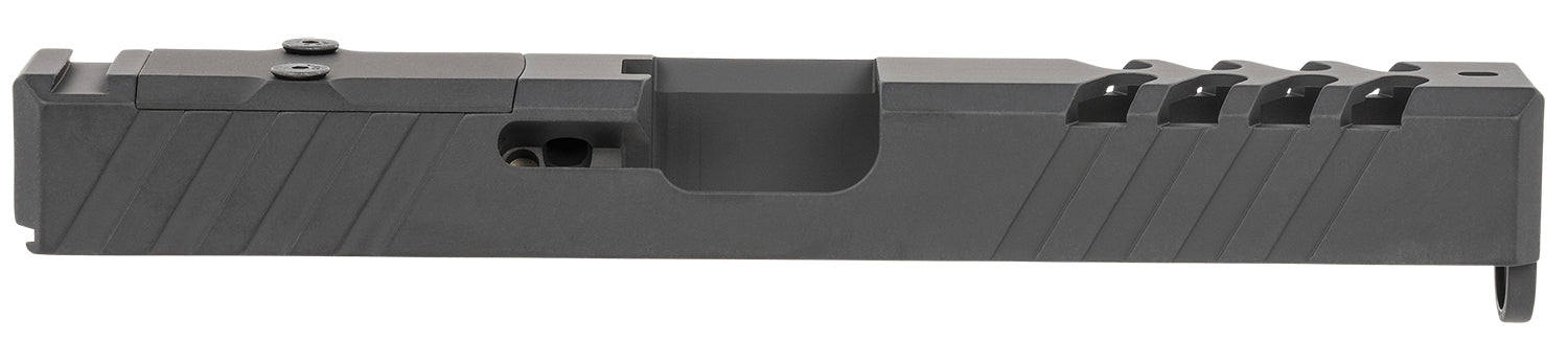 TacFire 40 S&W Stainless Steel Slide with Optics Cut Graphite Black for Glock 22 Gen3