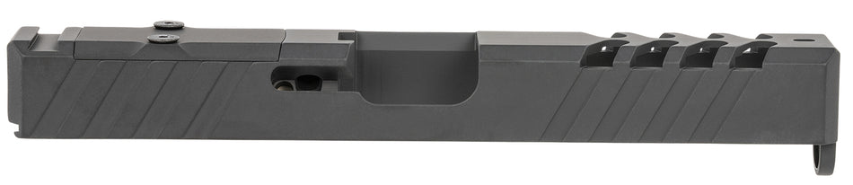 TacFire 40 S&W Stainless Steel Slide with Optics Cut Graphite Black for Glock 22 Gen3
