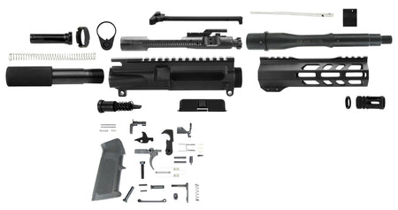 TacFire AR Pistol Build Kit 5.56 NATO 7.5" Barrel Black Complete Upper and Lower Kit