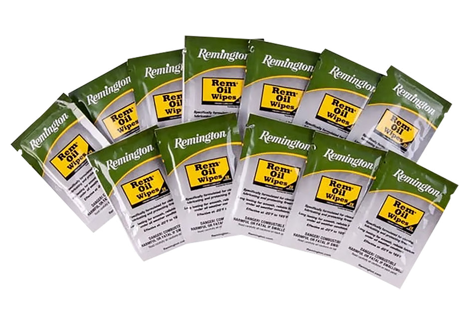 Remington Accessories 18411 Rem Oil Firearm Cleaning Wipes 12 Per Pack