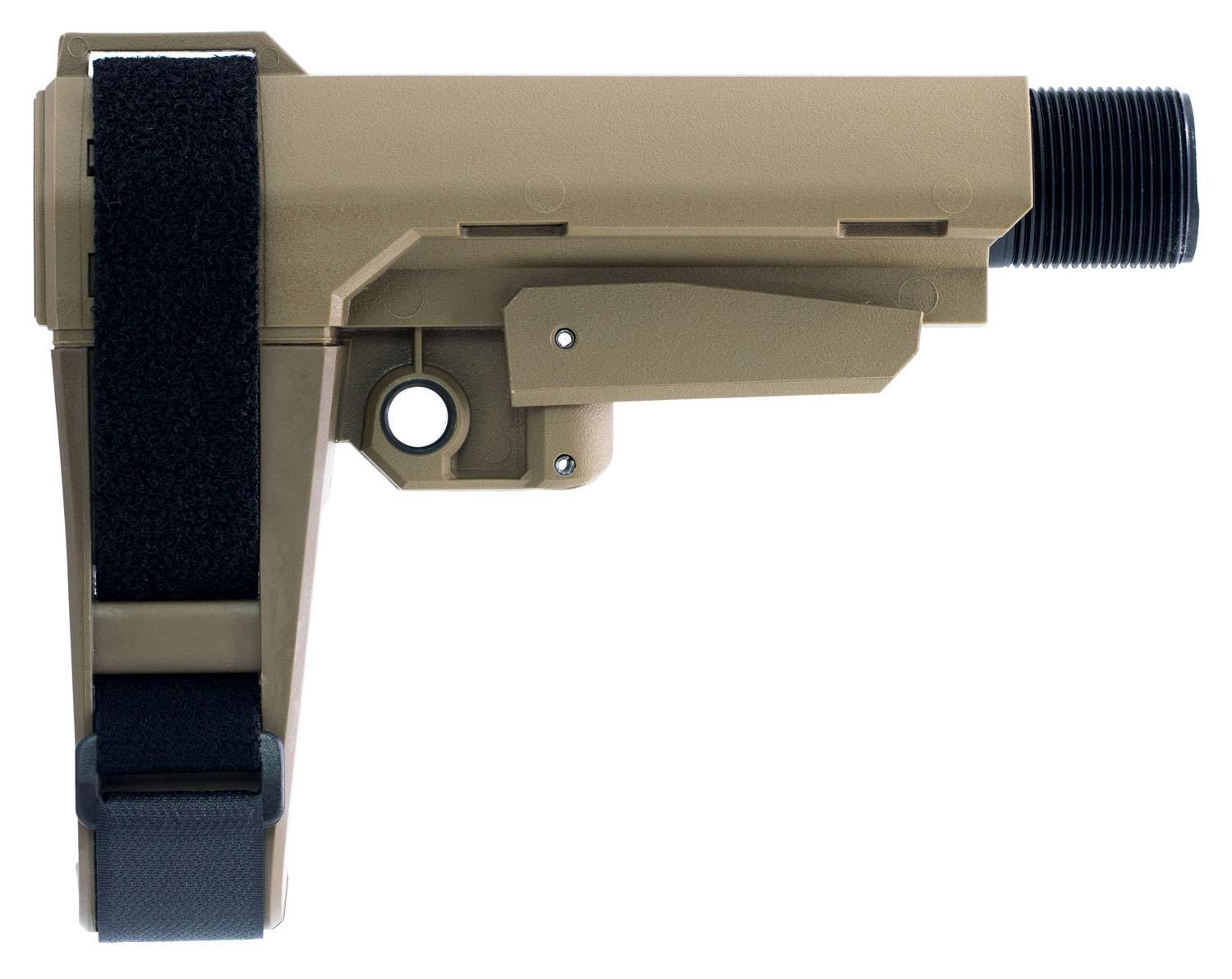 SB Tactical SBA3 FDE Pistol Stabilizing Brace with MilSpec Carbine Buffer Tube 5-Position