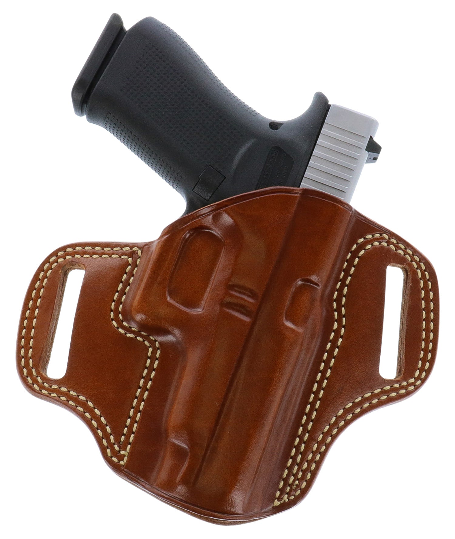 Galco CM876 Combat Master OWB Tan Leather Pancake Belt Holster Fits Springfield Hellcat Pro Right Hand
