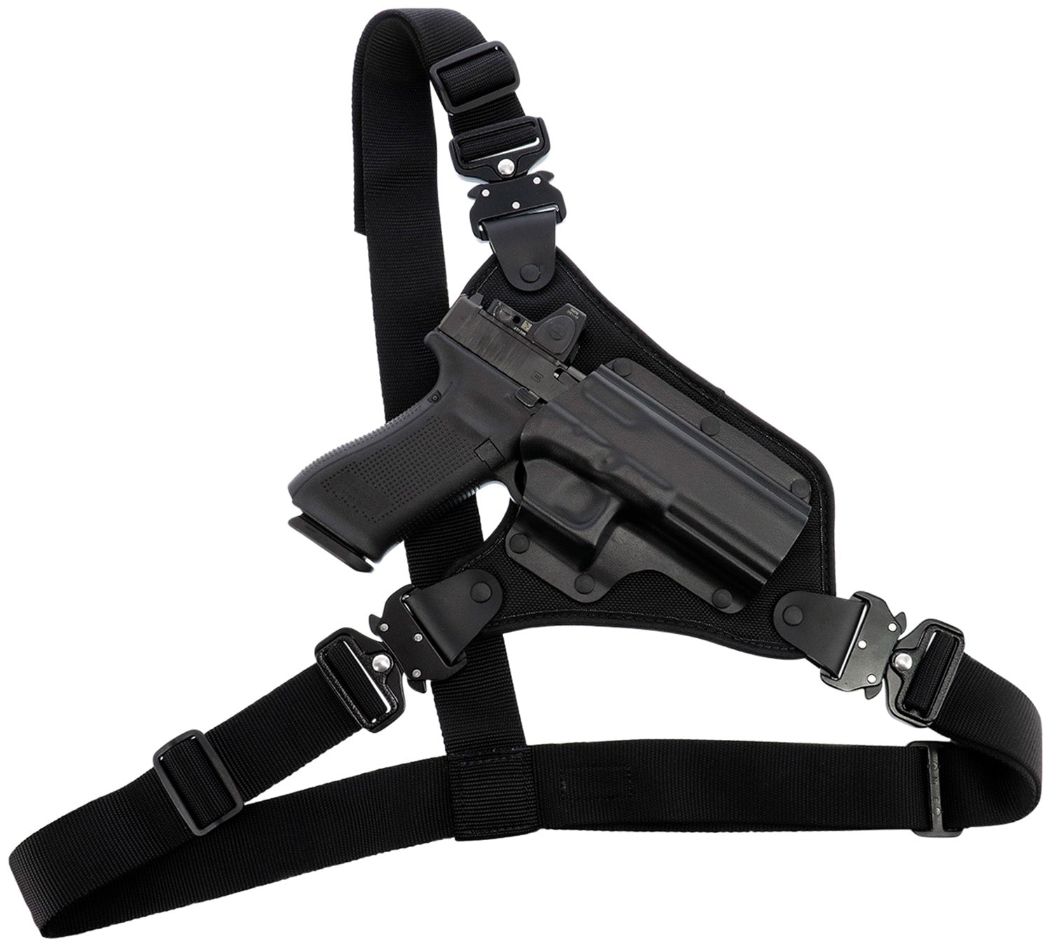 Galco HR248RB High Ready Chest Carry Holster Black Kydex/Nylon Up To 58" Chest Sig P220 P226 Right Hand