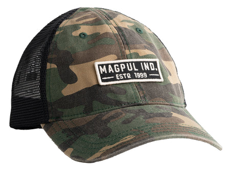 Magpul Established Garment Trucker Cap Woodland Camo Embroidered Patch Snapback MAG1260-964