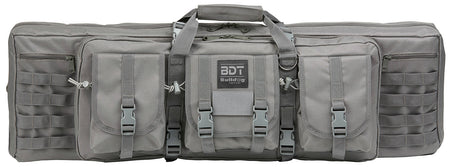 Bulldog BDT6037SG 37-Inch Seal Gray Nylon Tactical Double Rifle Case Padded Divider