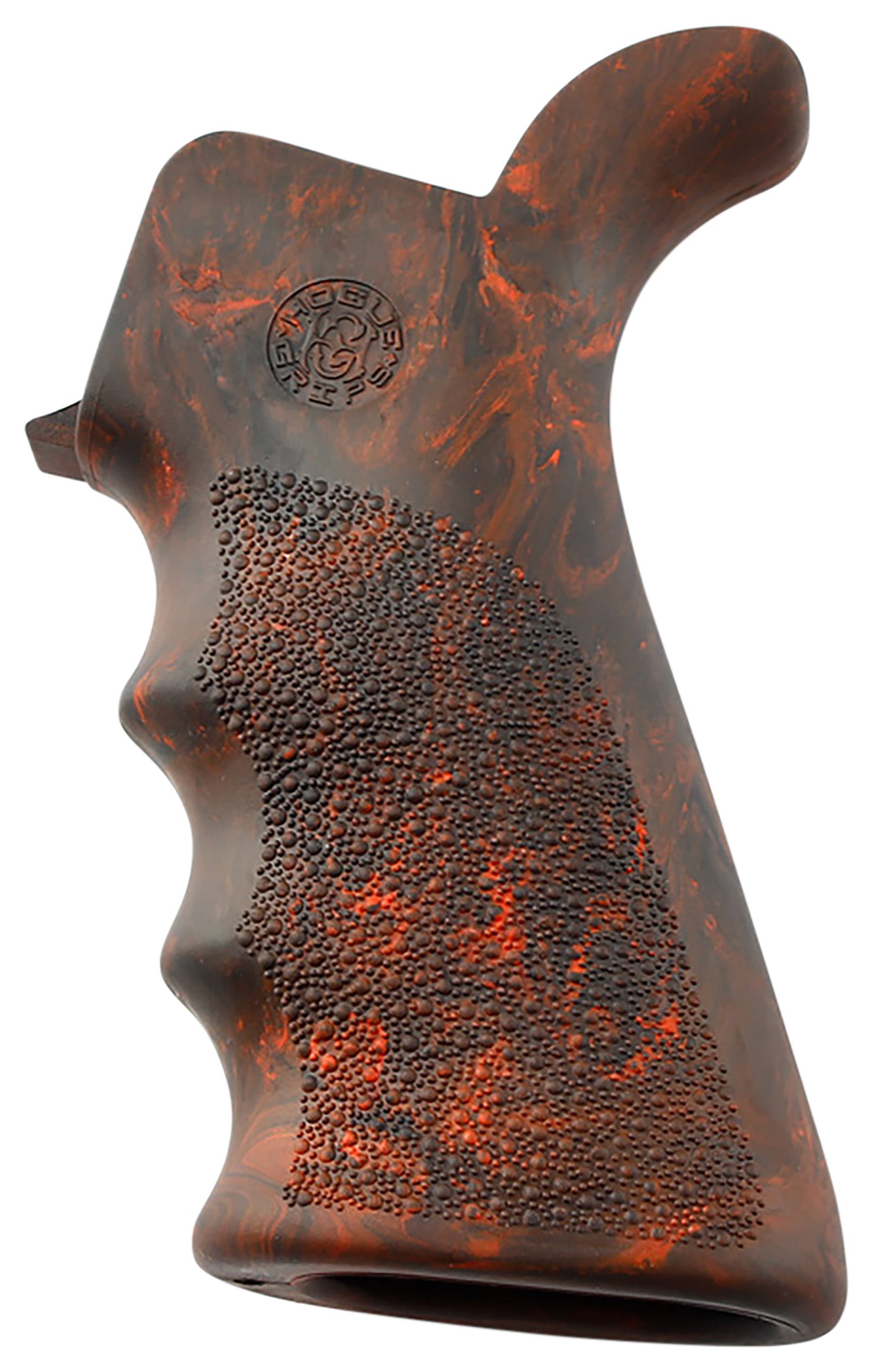 Hogue 15421 AR-15/M16 OverMolded Beavertail Grip Red Lava Cobblestone Rubber Finger Grooves