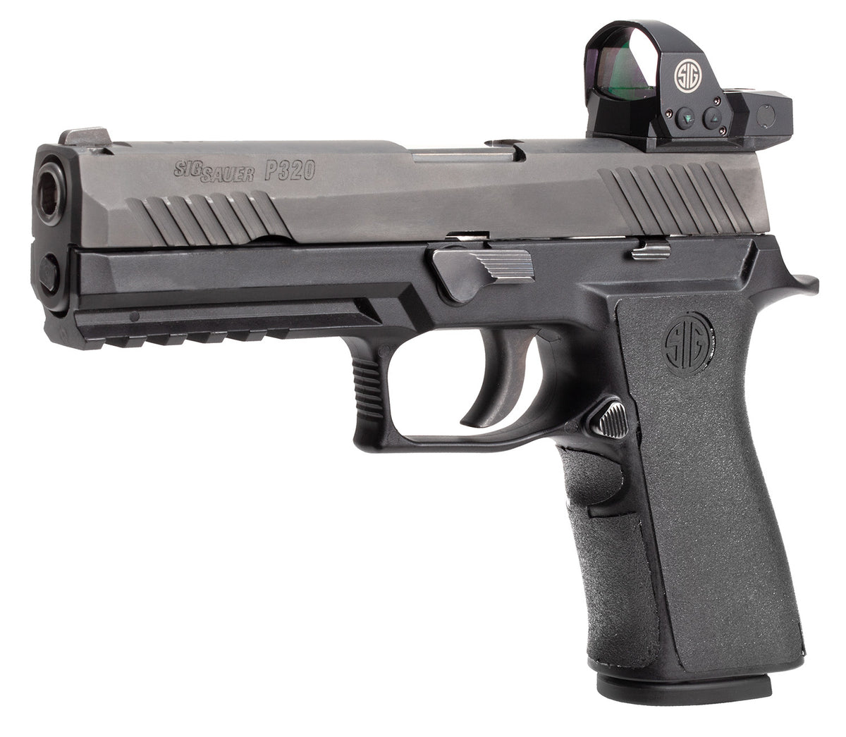 Hogue 17680 Wrapter Rubber Grip Sig P320 Full Size Medium X Series Module - Grain Texture Black
