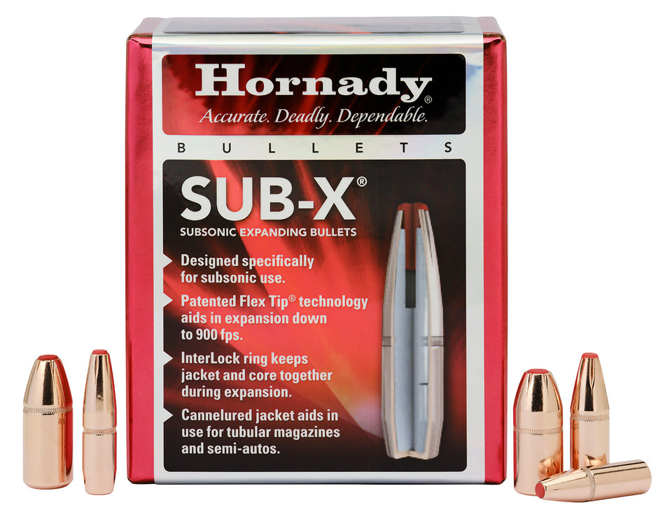 Hornady 45031 Sub-X .45 Caliber 395 Grain Subsonic Bullets 50 Per Box