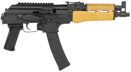 Century Arms HG6038N Draco 9S 9mm Luger 35+1 11.14" Barrel, Black Metal Finish, Picatinny Optics Rail, Wood Handguard, Black Polymer Grip, Includes 1 Magazine