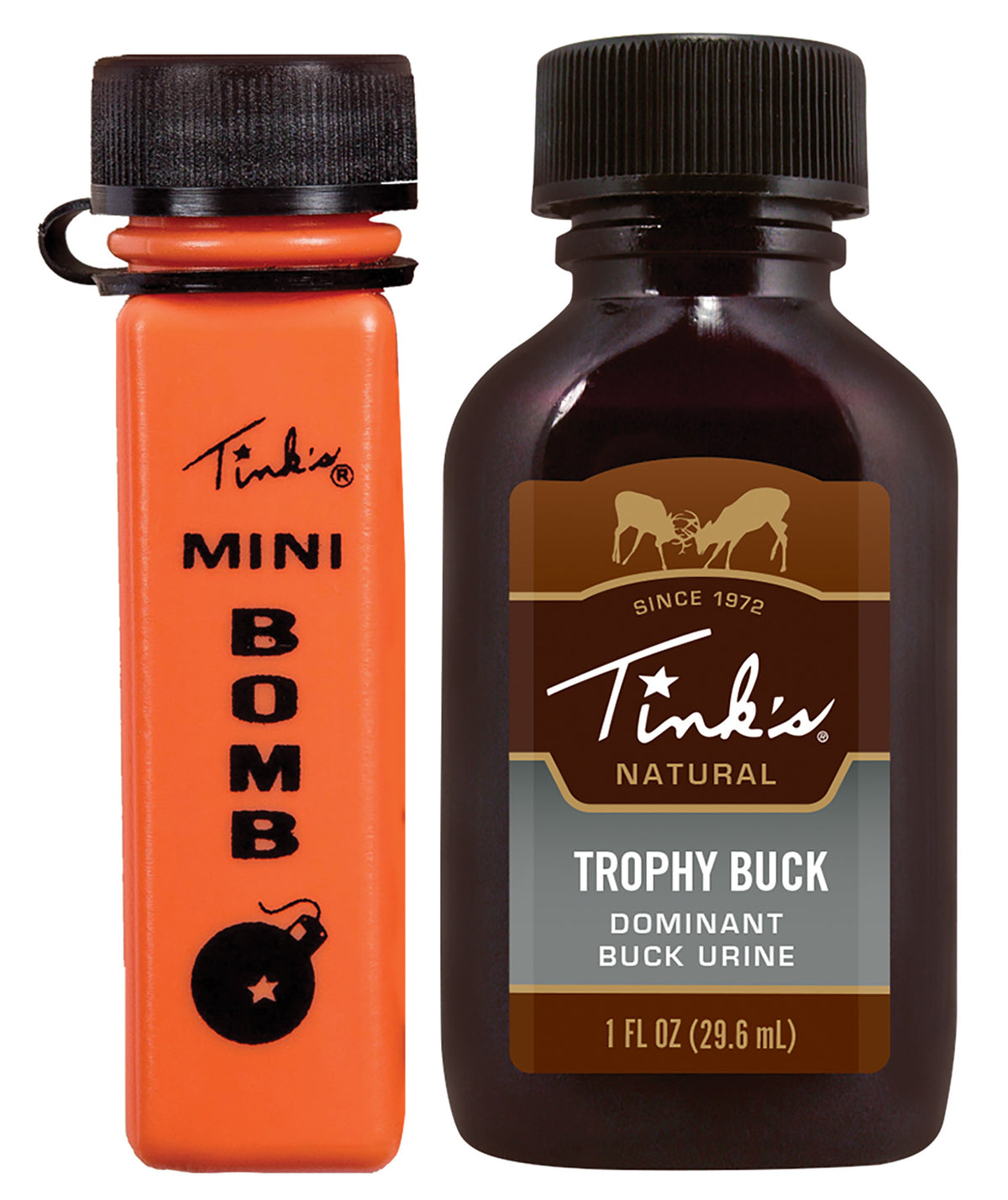 Tinks Trophy Buck Natural Buck Urine Deer Lure 1 oz with Mini Scent Bomb