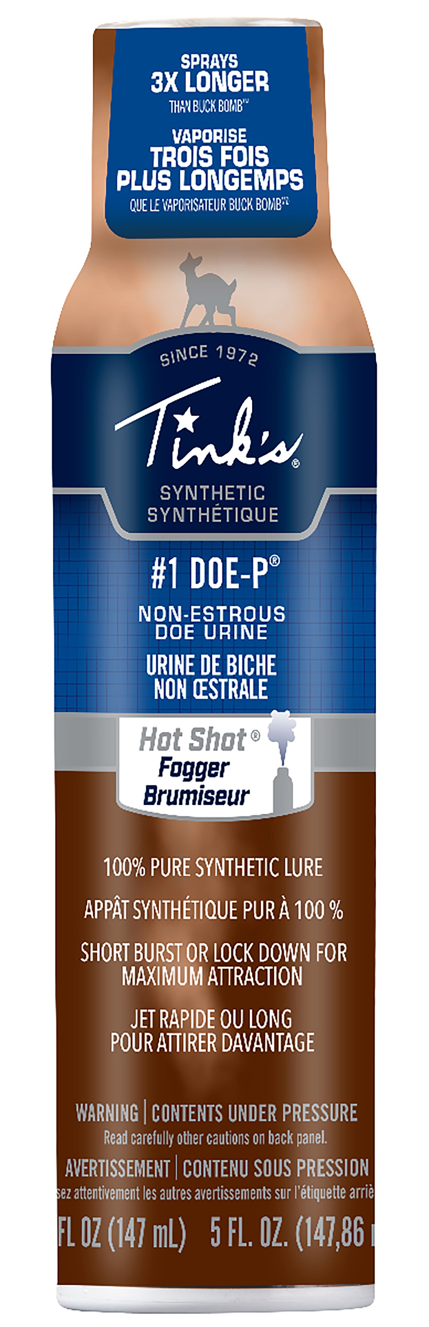 Tinks #1 Doe-P Synthetic Deer Lure Doe Urine Cover Scent 5 oz Aerosol