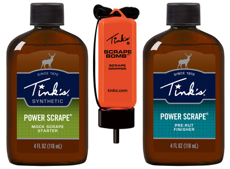 Tinks Power Scrape All-Season Deer Lure Kit Mock Scrape Starter and Finisher 4 oz
