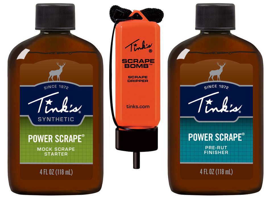 Tinks Power Scrape All-Season Deer Lure Kit Mock Scrape Starter and Finisher 4 oz