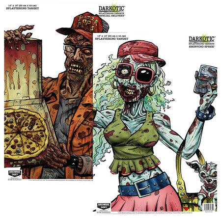 Birchwood Casey 35628 Darkotic Zombie Combo Splatter Target 18" x 12" Multi-Color 8 Pack