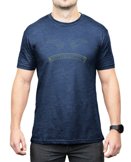 Magpul Magmouth Short Sleeve Shirt Small Navy Heather Cotton/Polyester MAG1268411S