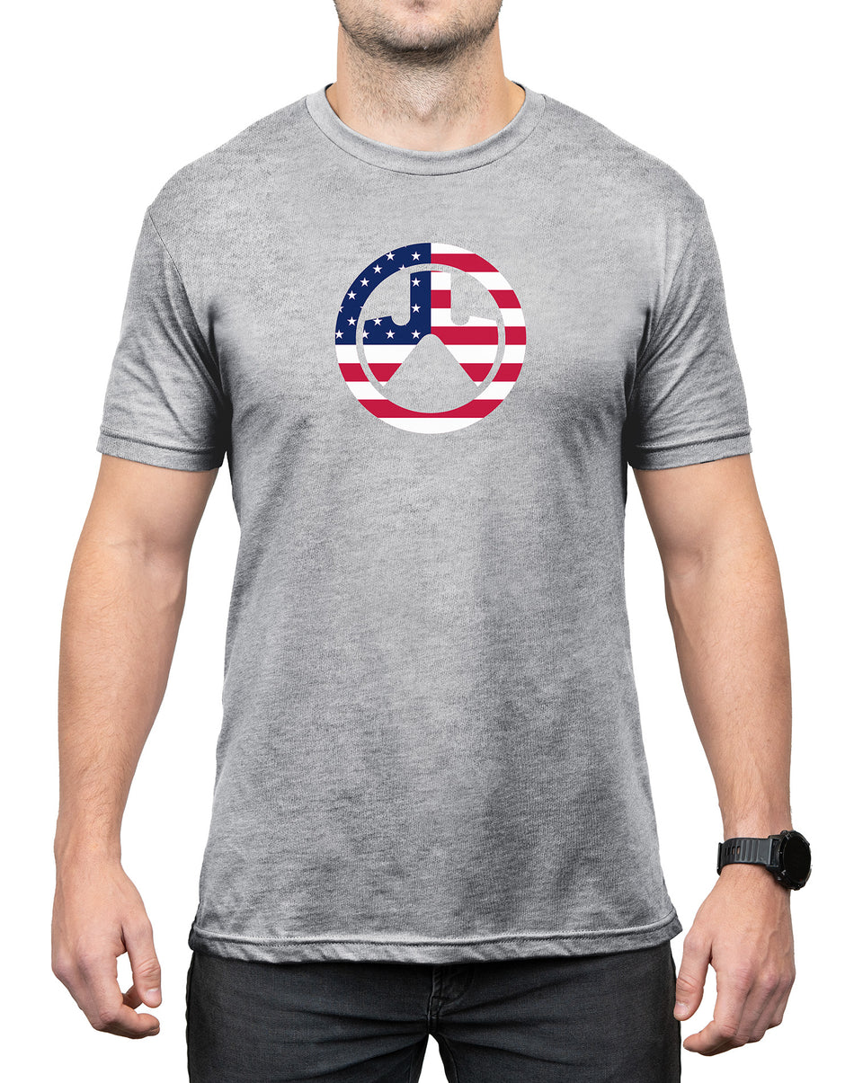 Magpul Independence Icon Gray Heather Crew Neck Short Sleeve Shirt Small