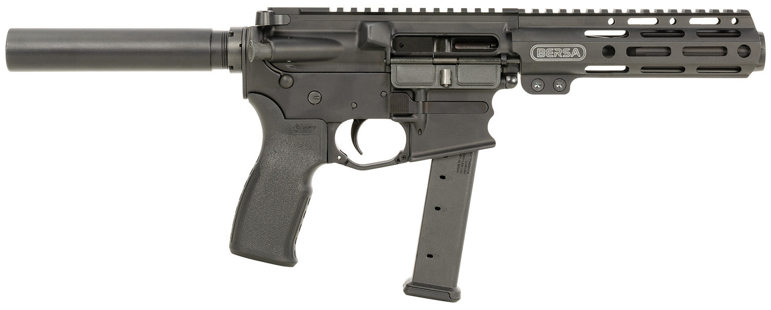 Bersa BAR9GL4BSC AR9 9mm Luger 33+1 4" Barrel, KAW Valley XL Compensator, Hard Coat Anodized Metal Finish, Magpul MOE+ Grip, Manual Safety