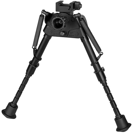 Harris Bipod S-BRMP, Picatinny Rail, 6-9", Black Anodized Steel/Aluminum, Notched Legs