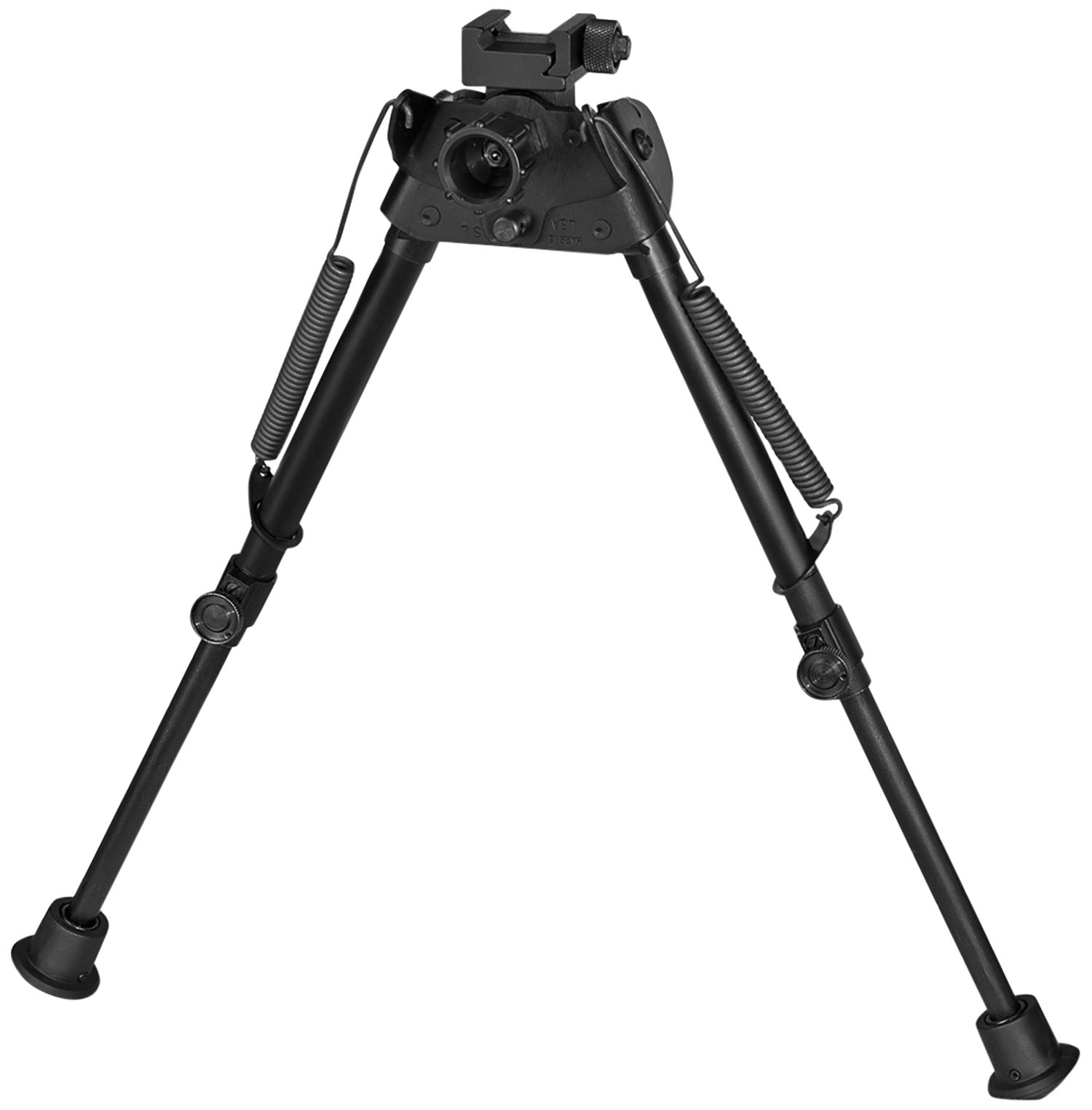 Harris Bipod S-LP Swivel L, Picatinny Mount, 9-13", Black Steel/Aluminum, Rubber Feet