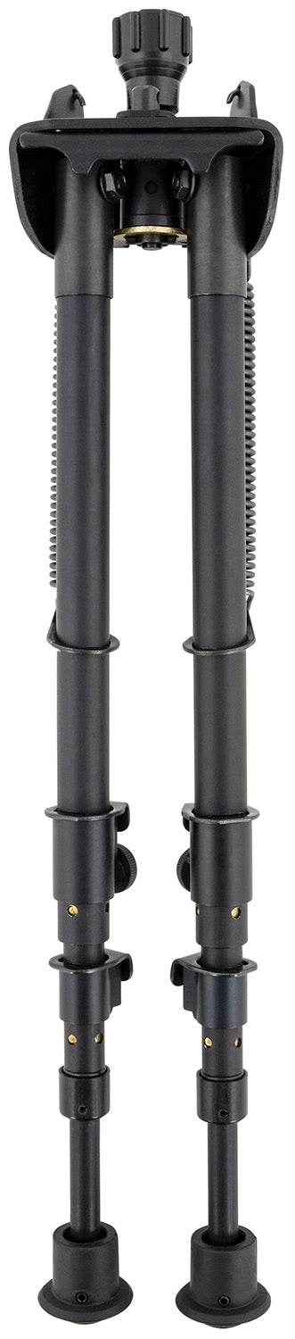 Harris Bipod S-25CP Swivel 25C, Picatinny Mount, 13.5-27", Black Steel/Aluminum, Rubber Feet