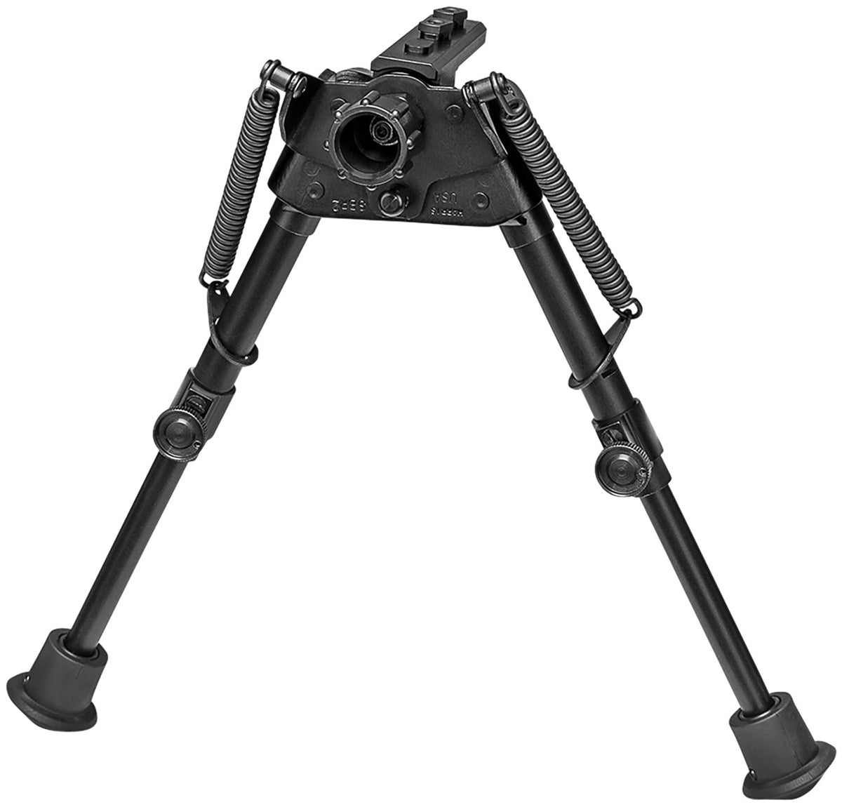 Harris Bipod S-BR2M-LOK, M-LOK Rail, 6-9", Black Anodized, Self-Leveling Legs, Rubber Feet