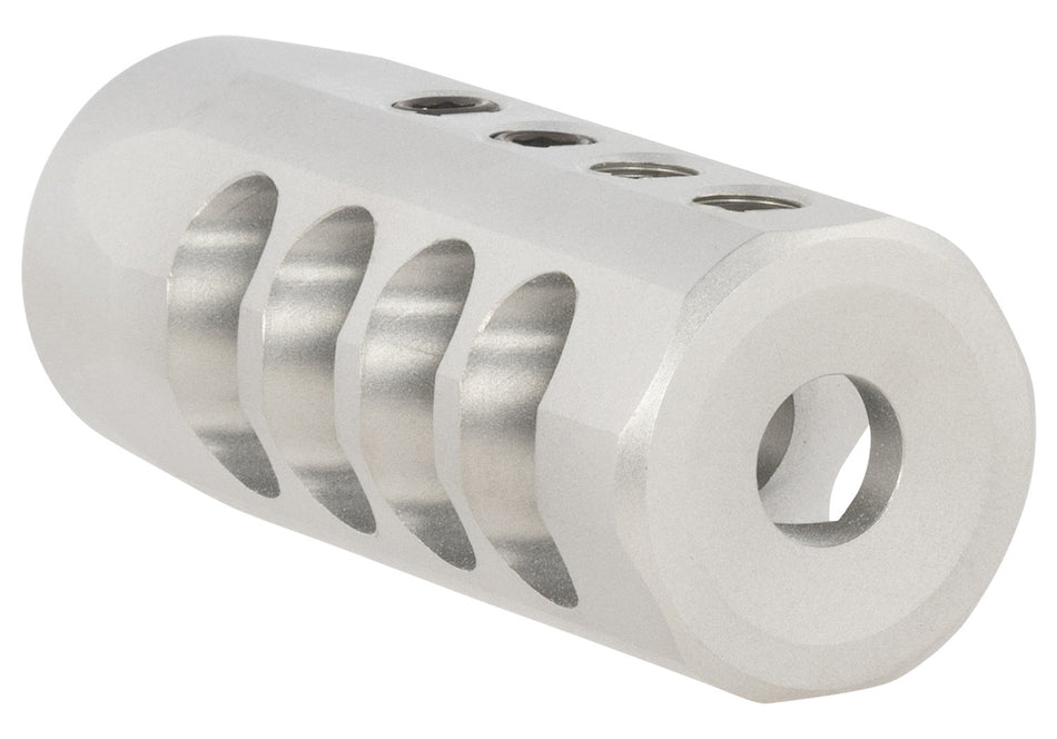 Christensen Arms Side-Baffle Natural Titanium Muzzle Brake 8100001702 5/8"-24 tpi 338 Cal .920" D Bull Barrel