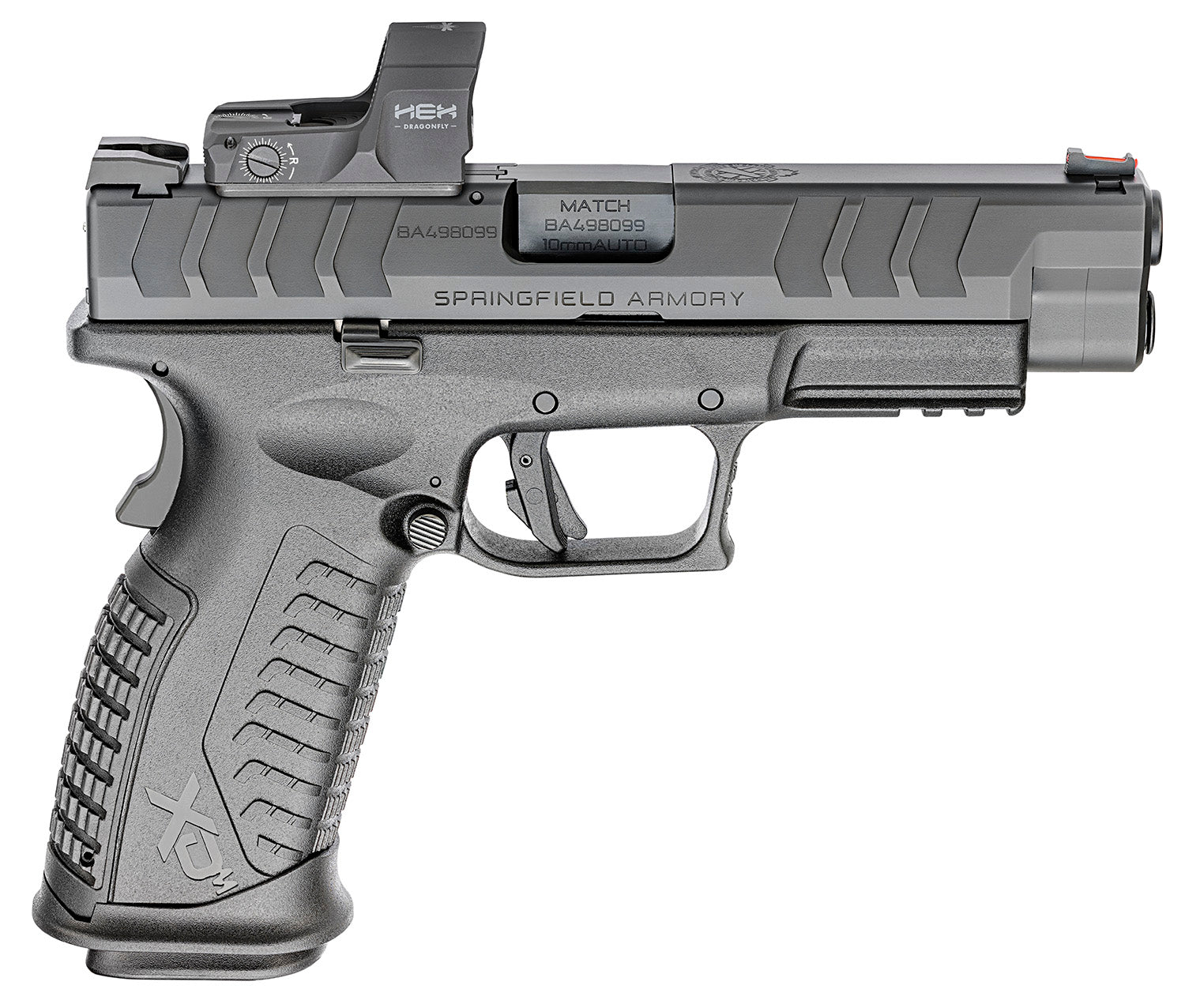 Springfield Armory XDME94510BHCOSPD XD-M Elite OSP 10mm Auto 16+1 4.50" Barrel, Black Polymer Frame w/Picatinny Acc. Rail, Optic Ready Slide, Interchangeable Backstrap, Includes Hex Dragonfly Red Dot