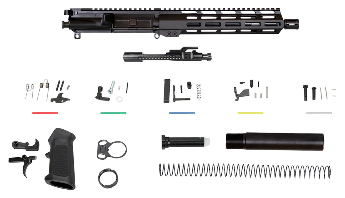 Aim Sports AR5CUB9 5.56x45mm NATO 10.50" Black Nitride AR-Pistol Complete Build Kit 10" M-LOK Handguard