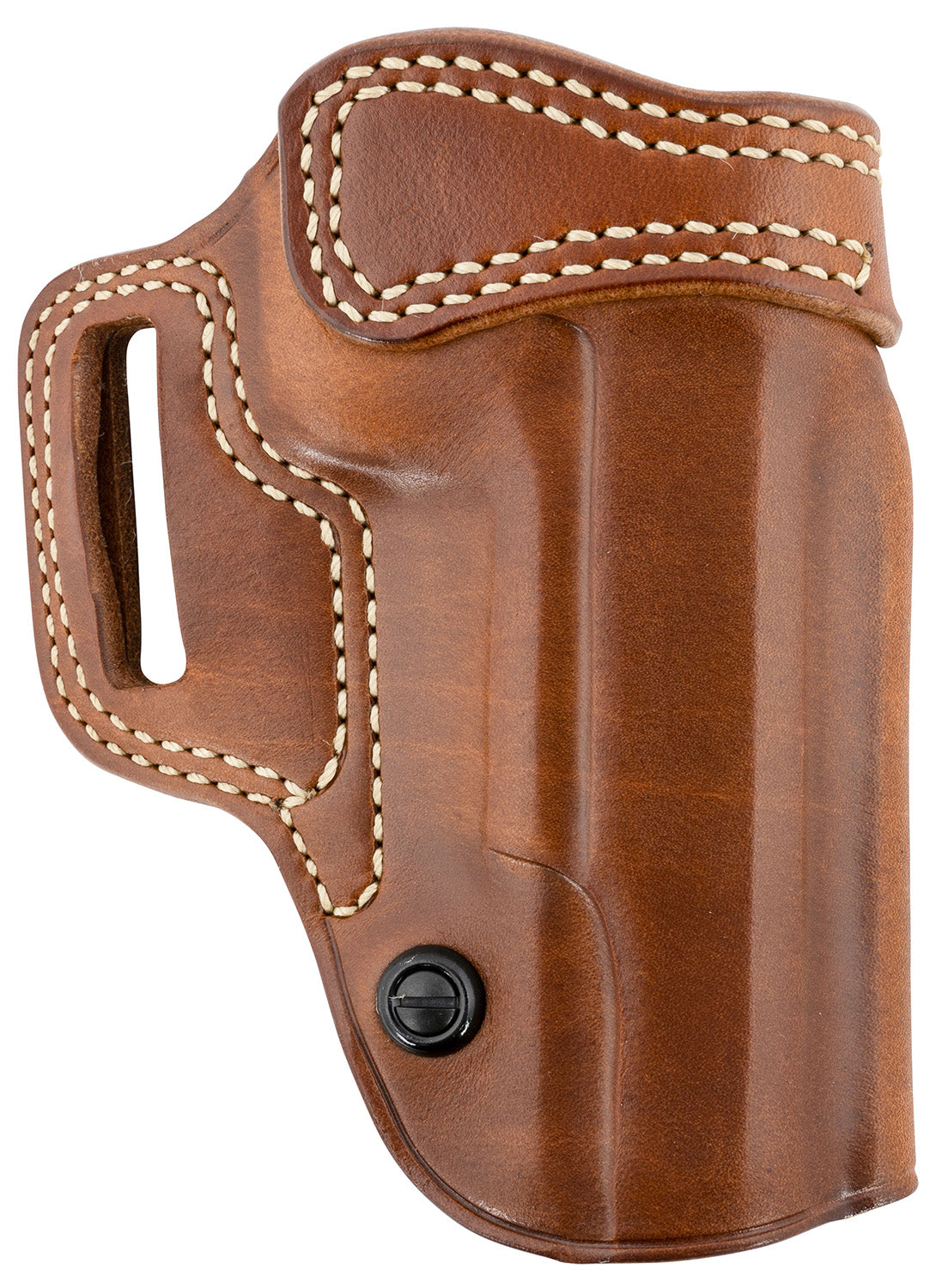 Galco AV212R Avenger OWB Tan Leather Vertical Belt Slide Holster 1911 5" with or without Red Dot Right Hand