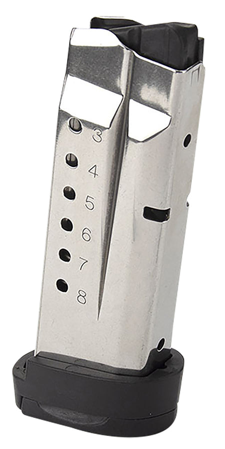 Ed Brown RMPMAG8SHIELD 9mm Luger 8 Round Extended M&P Shield Stainless Steel Magazine