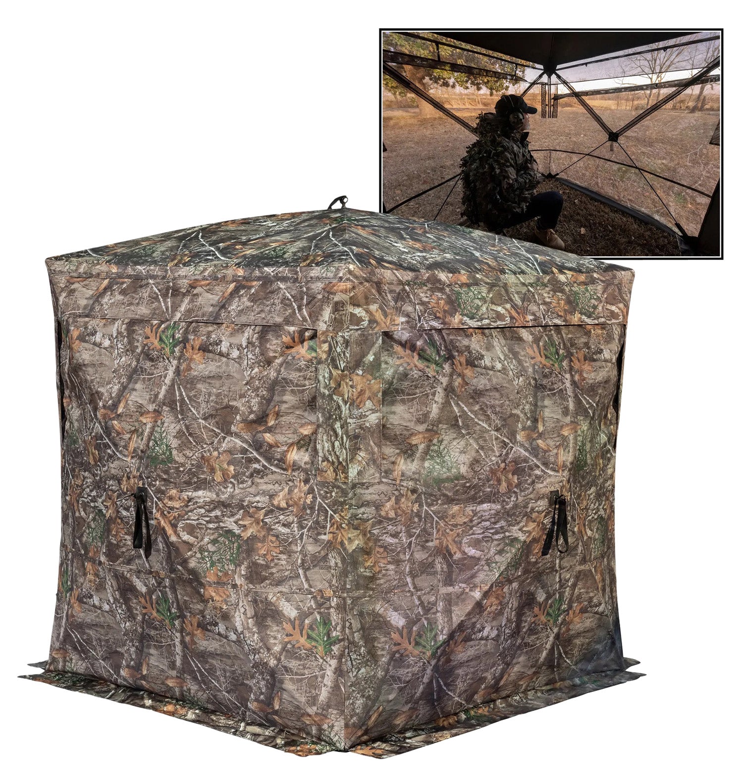 Rhino Blinds R180STRTE 150 Denier Mesh See-Through Blind Realtree Edge