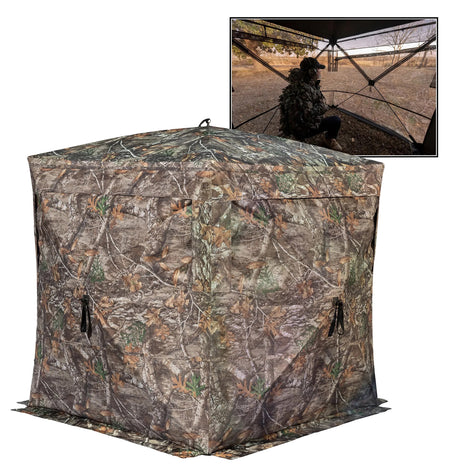 Rhino Blinds R180STRTE 150 Denier Mesh See-Through Blind Realtree Edge
