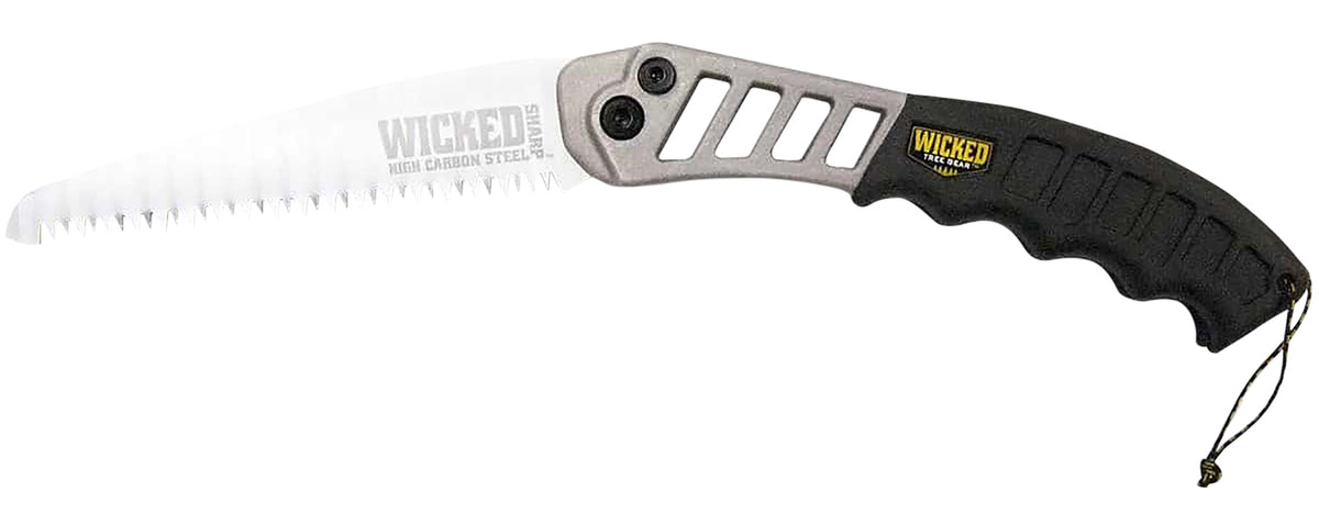 Wicked Tree Gear WTG001 7" Folding Saw High Carbon Steel Blade Black Overmolded Handle