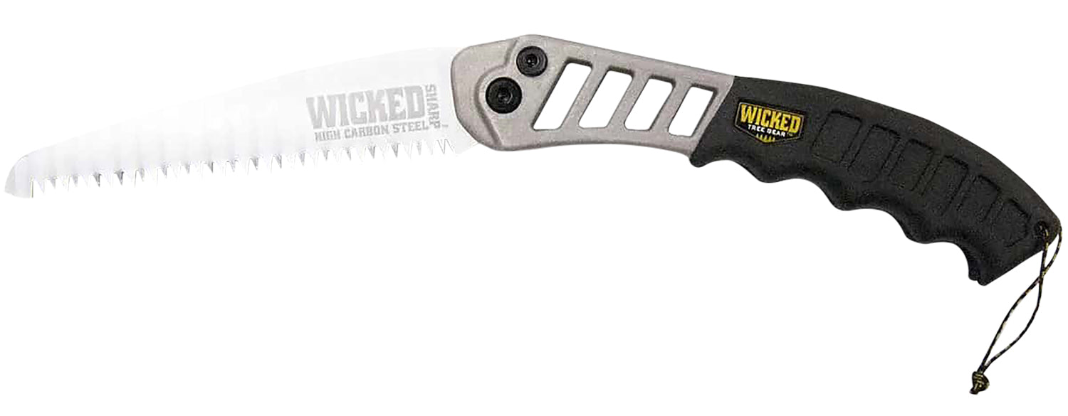 Wicked Tree Gear WTG001 7" Folding Saw High Carbon Steel Blade Black Overmolded Handle