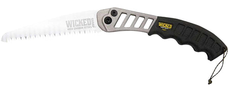 Wicked Tree Gear WTG001 7" Folding Saw High Carbon Steel Blade Black Overmolded Handle