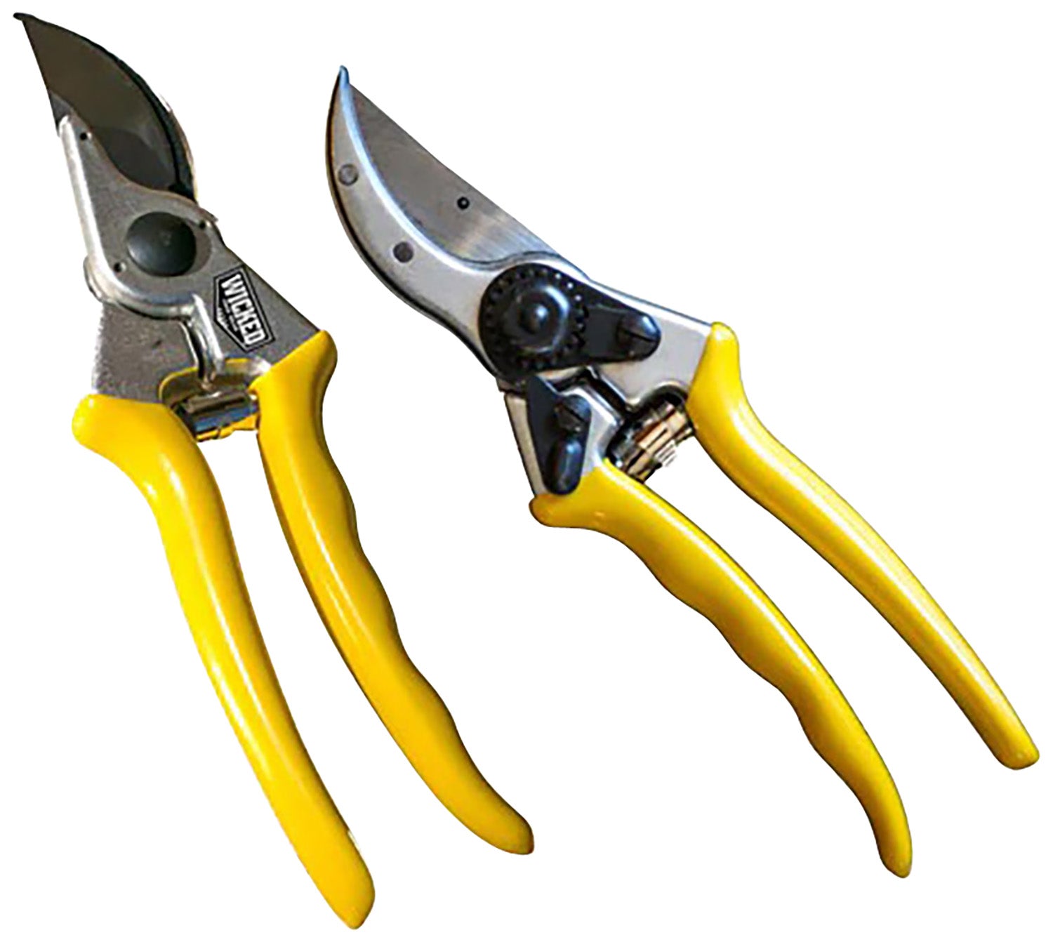 Wicked Tree Gear WTG017 Hand Pruner Yellow Overmold Aluminum Handle Cuts 1" Branches