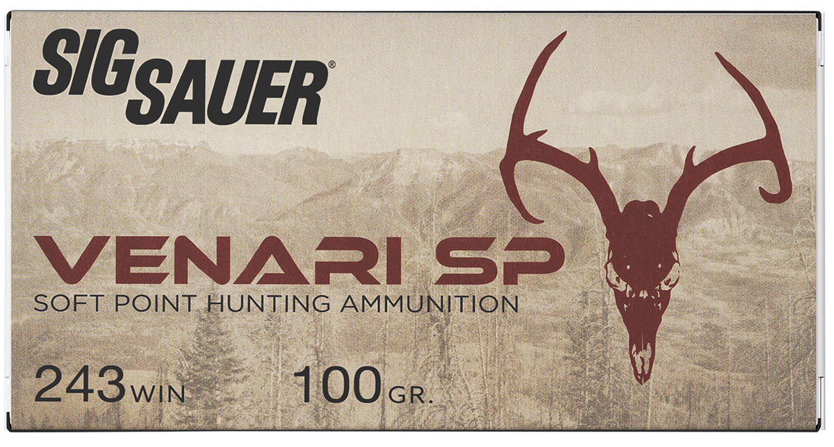 Sig Sauer Venari Soft Point 100 Grain .243 Winchester 2960 fps 798681670000