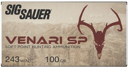 Sig Sauer Venari Soft Point 100 Grain .243 Winchester 2960 fps 798681670000