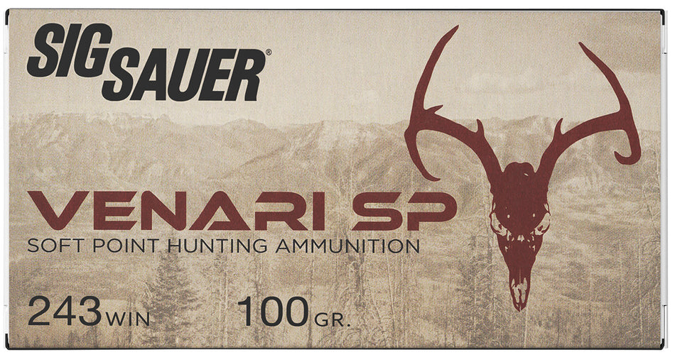 Sig Sauer Venari Soft Point 100 Grain .243 Winchester 2960 fps 798681670000