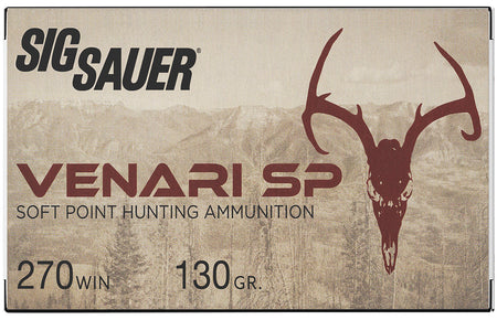 Sig Sauer Venari Soft Point 130 Grain .270 Winchester 3140 fps 798681670048