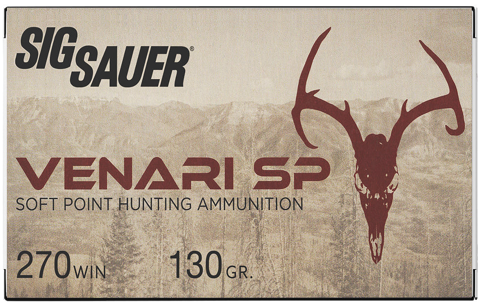Sig Sauer Venari Soft Point 130 Grain .270 Winchester 3140 fps 798681670048
