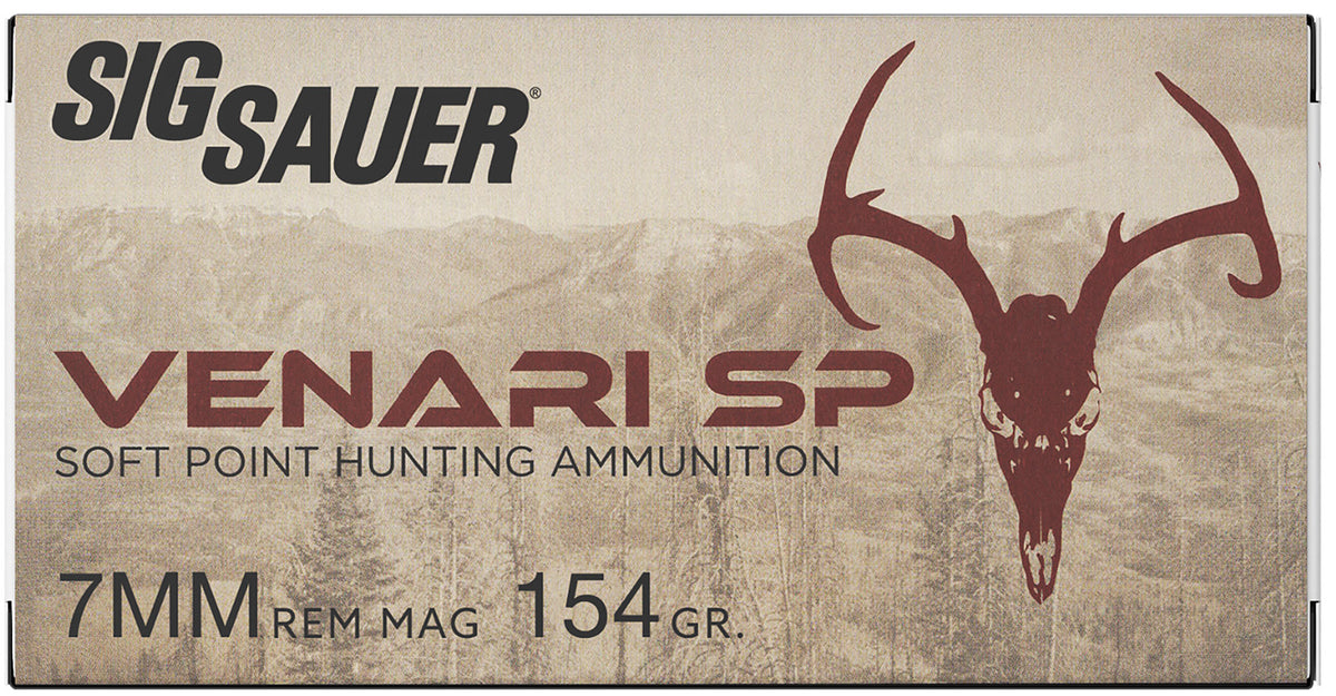 Sig Sauer Venari Soft Point 154 Grain 7mm Remington Mag 3045 fps 798681670062