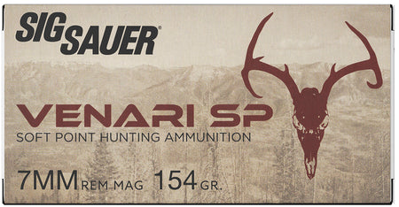 Sig Sauer Venari Soft Point 154 Grain 7mm Remington Mag 3045 fps 798681670062