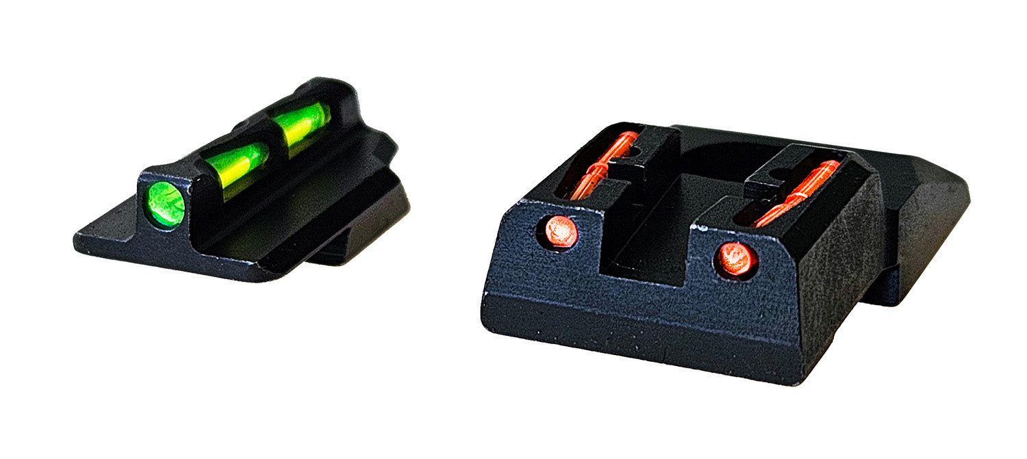 HiViz RGS9LW21 LiteWave Fiber Optic Sight Set for Ruger Security 9 - Green Front, Orange Rear