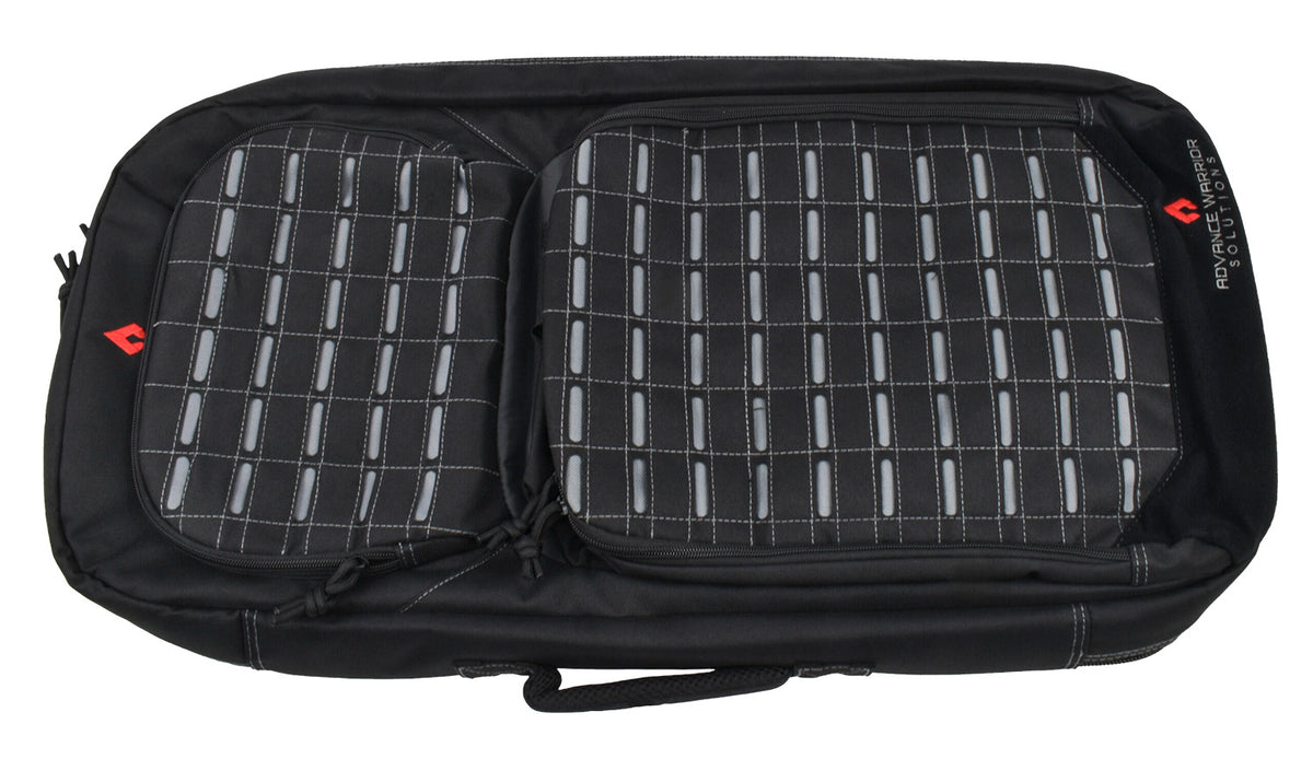 Advance Warrior Solutions FR28RBPBL/GR 28" Black/Gray Tactical Rifle Case with Hideaway Backpack Straps